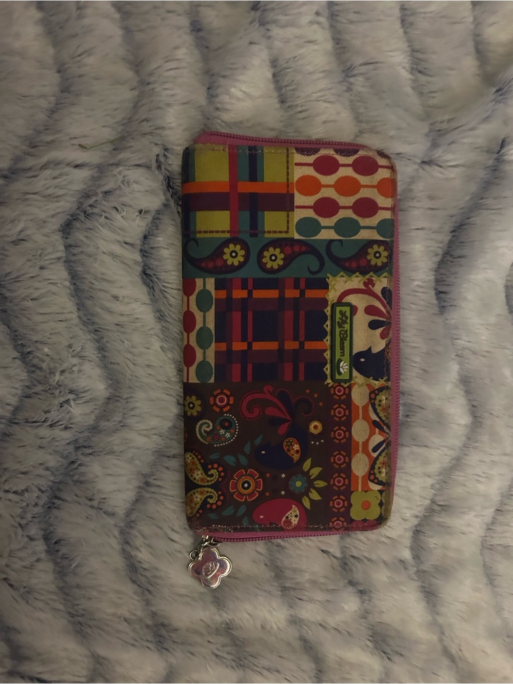 Lily Bloom Multicolor Patchwork Zip Wallet